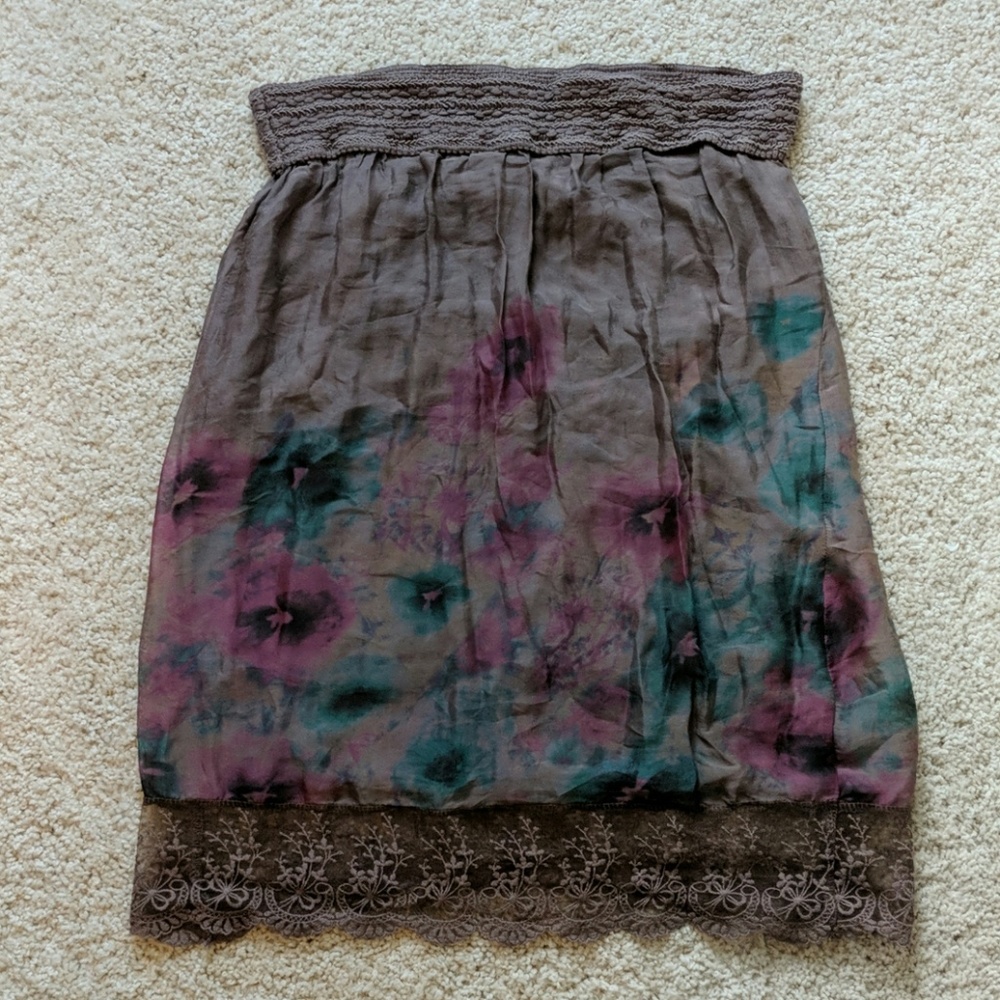 Boho midi skirt.